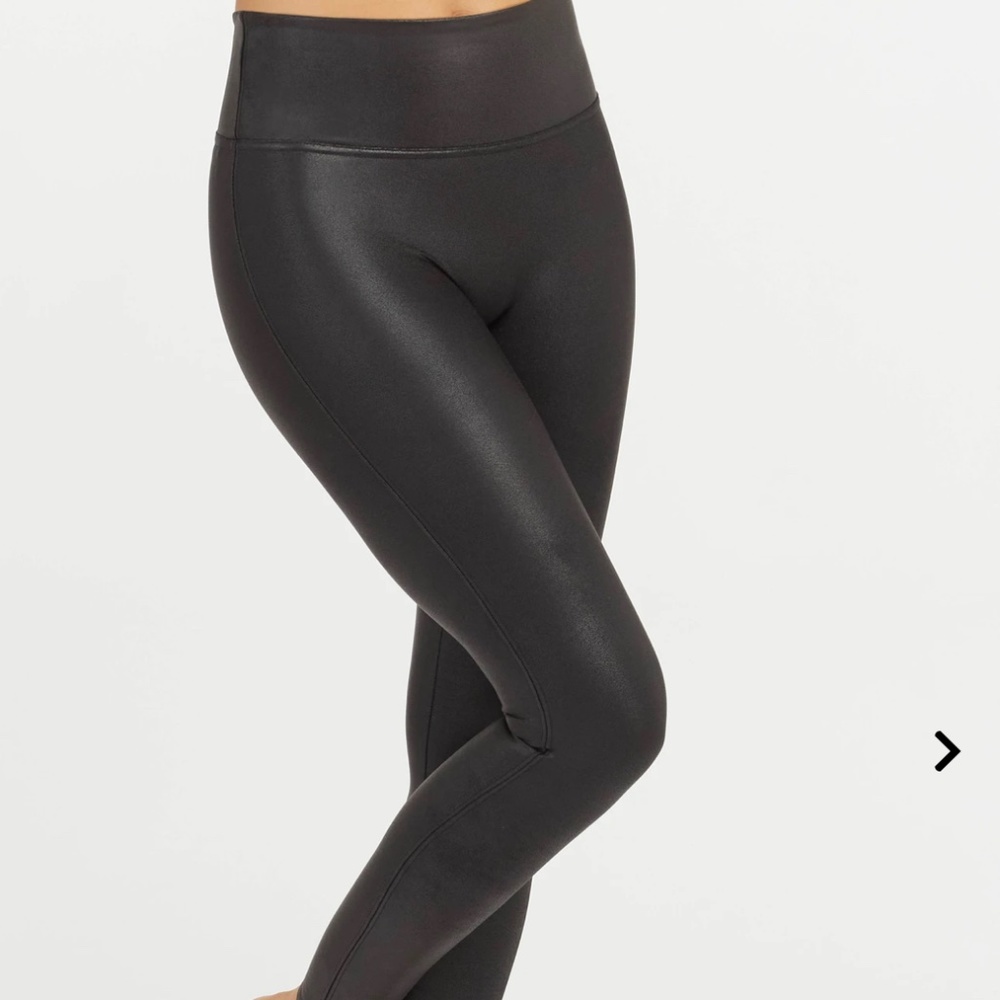 Spanx Faux Leather Leggings - High Waisted medium tall